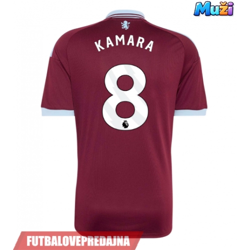 Lacne Muži Futbalové dres Aston Villa Boubacar Kamara #8 2026-27 Krátky Rukáv - Domáci